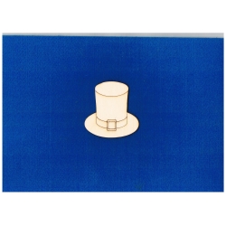 Kapelusz, cylinder  7,5x7cm , sklejka grubość 3mm.